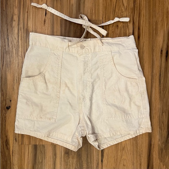 Levi’s Movin On Shorts - RARE, Early 1980’s, Cotton-high waist drawstring shorts - Picture 3 of 7